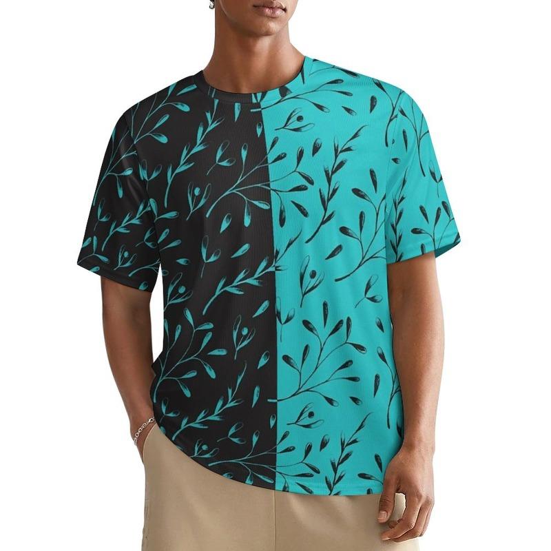 Двухцветная художественная детская взрослая футболка с принтом, летняя женская и мужская повседневная уличная, для девочки и мальчика, с коротким рукавом, топ