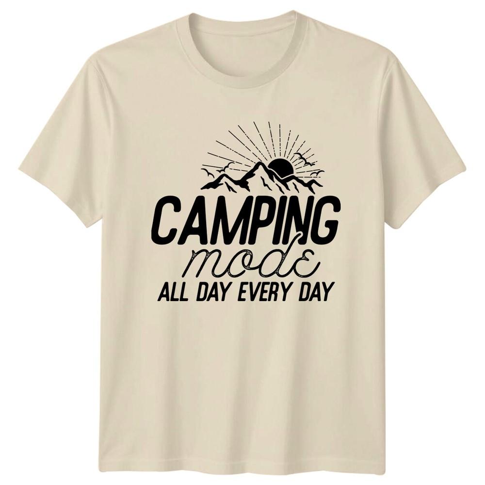 Camping Mode All Day Every Day TShirt Mountain Adventure Tee