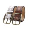 Embossed Women's Belt - Vintage Y2K Western Cowboy Style Denim Decorative Waistband