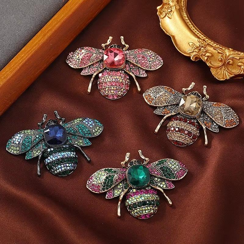 Кристаллические значки-пчелы булавки для женщин мужчин Мода Унисекс Одежда Серия Насекомые Классические броши Бутоньер Зажим для лацкана