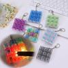 Clear Clicker Decompression Fidget Keychain Colorful Keycap Button Finger Clicker Toys  Boys Girls