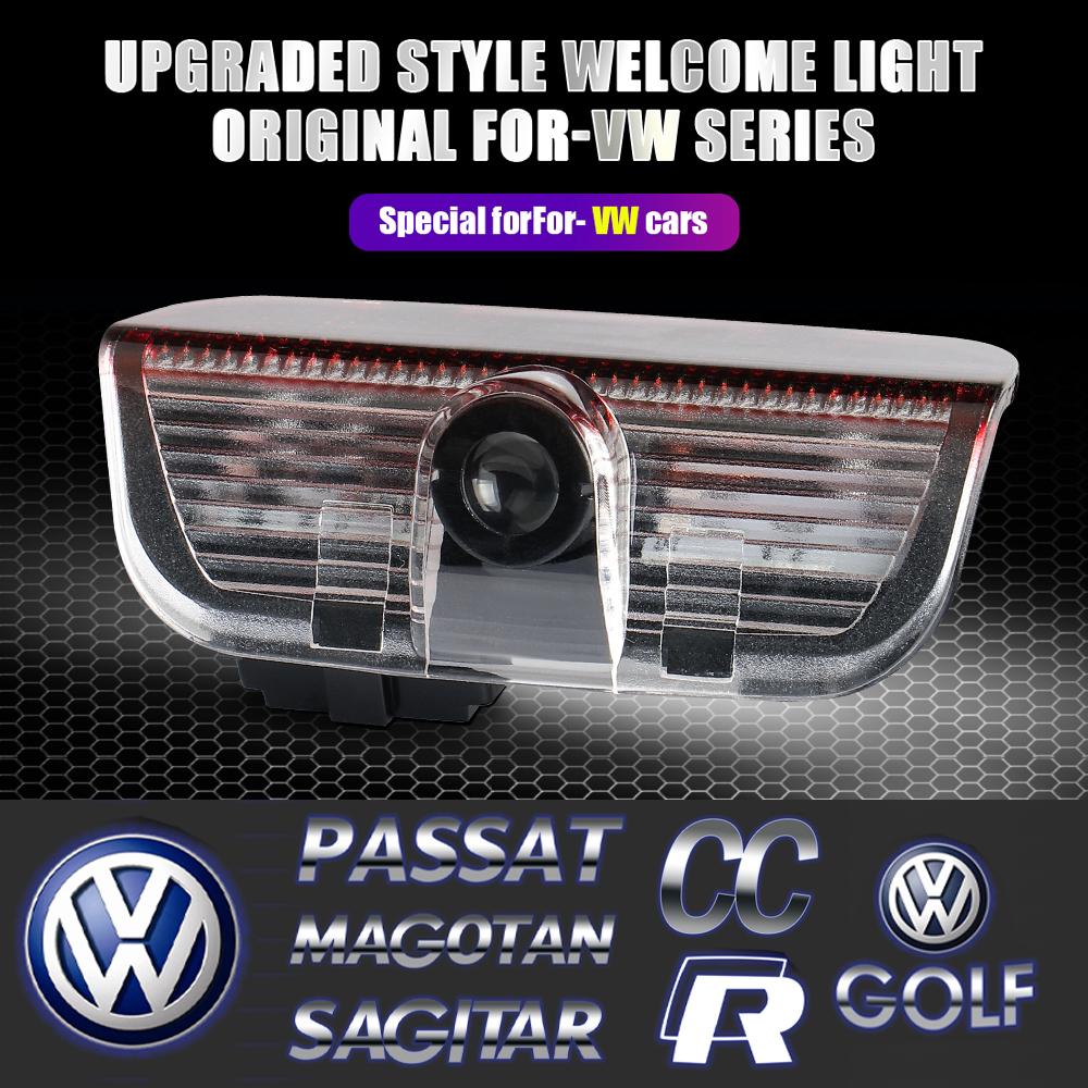 2pcs Car Door HD Welcome Light Laser Projector For Volkswagen VW Jetta Lavida Bora polo passat b6 b8 mk6 golf R Rline accessorie yzk045
