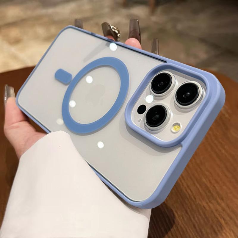 Модный чехол для телефона для iPhone 17 16 15 14 13 12 11 Pro Max Plus 17 Air для Magsafe Прозрачная акриловая магнитная крышка
