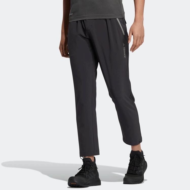 adidas Terrex TX Stretch Pa Логотип Спортивные брюки на открытом воздухе Мужские штаны Черные HS6805
