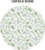 Spring Floral Teal Sage Green Tablecloth Round 60 Inch Watercolor Eucalyptus Leaf Round Table Cloth Wrinkle Resistant Washable