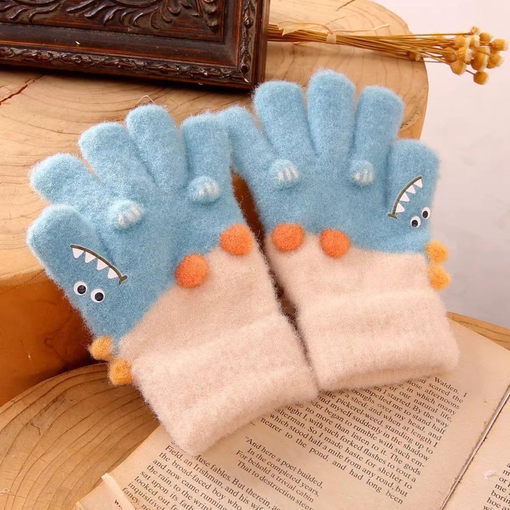 Thickened Plush Gloves Children's Warm Tools Warm Full Cover Glove Gifts Winter Children's Gloves