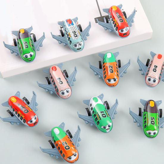 12Pcs Pull Back Wind-up Airplane Toy Educational Spring Clockwork Aircraft Toy Toddlers