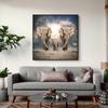 Современные постеры и принты с животными, настенная живопись на холсте, стадо африканских слонов, картины для гостиной, Декор Куадрос, безрамное