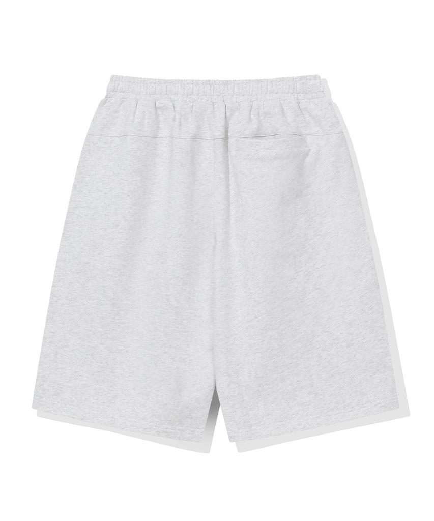 BEENTRILL Standard Hashtag Wide Sweat Shorts (Ice Grey)