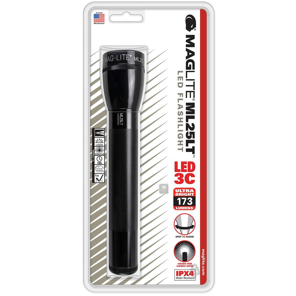 LED Flashlight ML25LT S3016L Black MAG-LITE 3C.CELL