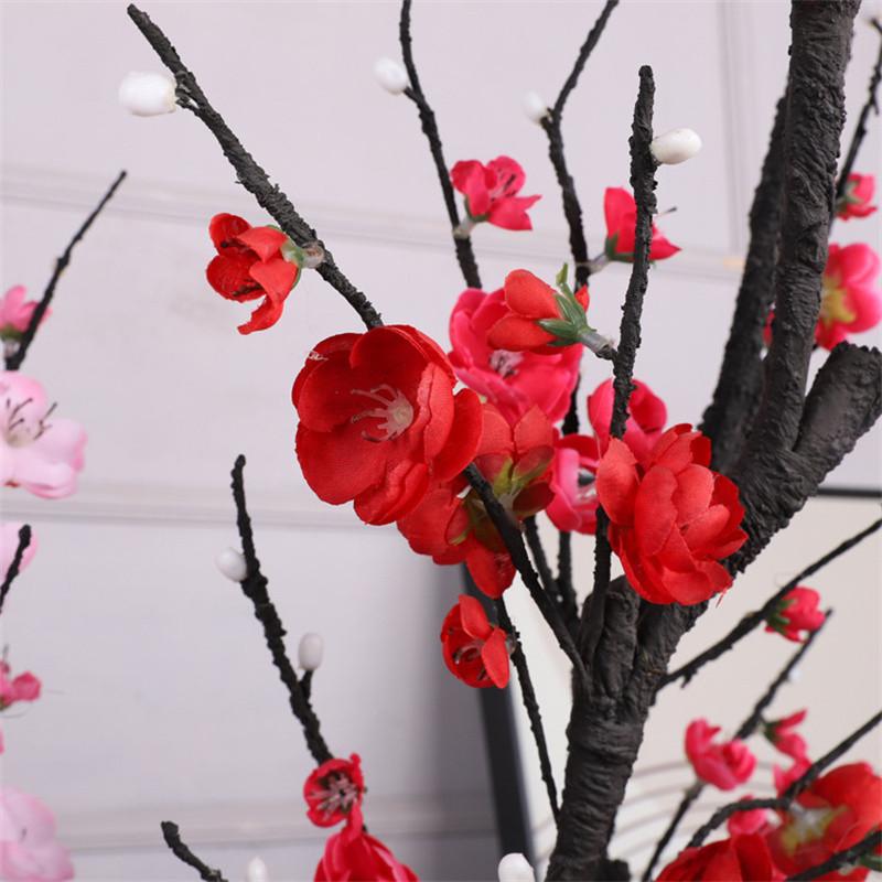 96 см в длину искусственный 4-х столбчатый цветок сливы для гостиничной спальни шелковый цветок гостиная цветочное украшение для входа имитация воскового цветка сливы