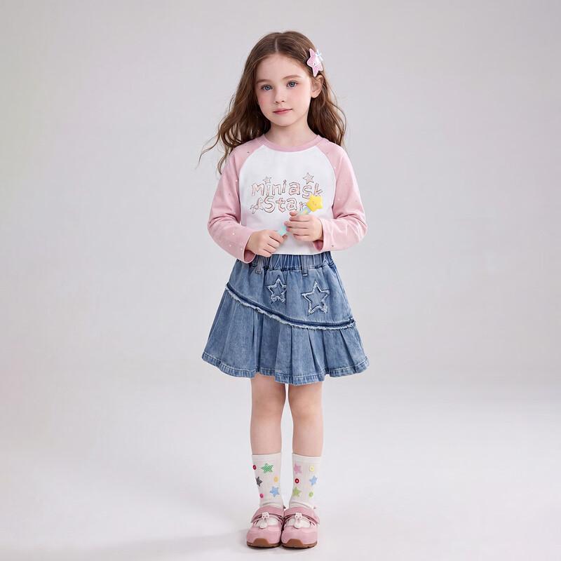 ASK JUNIOR Девочки Футболка с длинным рукавом в стиле колор-блок, с рукавами реглан