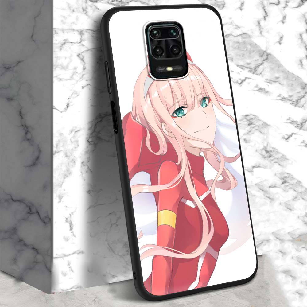 02 Zero Two Anime Darling In The Franxx Case For Xiaomi Redmi Note 9S 9 8 7 10 Pro 8T 9C 9A 8A Black Silicone Phone Cover Sac