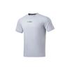 Футболка Li Ning Cool Tea T Casual Sports Letter Быстросохнущая Удобная дышащая футболка с коротким рукавом для мужчин Цвет: серый, с цветочным принтом ATSU725-3