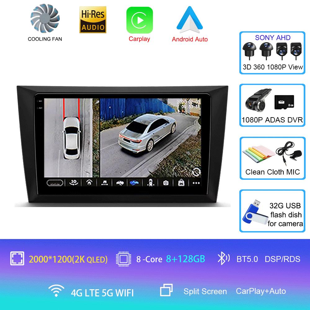 Для Volkswagen VW Golf 6 2008 - 2016 Автомобильное радио Android 14 Carplay Auto 4G+WIFI Мультимедийный видеоплеер GPS-навигация DSP Stereo