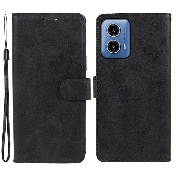 For Motorola Moto G34 5G Anti-Scratch Phone Case Magnetic PU Leather Wallet Stand Phone Shell