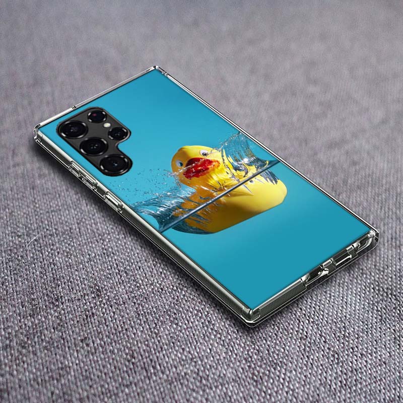 Плавающие резиновые уточки Чехол для телефона Samsung Galaxy S24 S23 S21 S20 FE S22 S26 Ultra S25 Edge S10 Plus