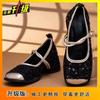 With Skirt Thick Heel Evening Shoes Shallow Mouth Single Shoes 2025 Spring and Summer New French Small Fragrant Mary Jane Shoes Women's Shoes