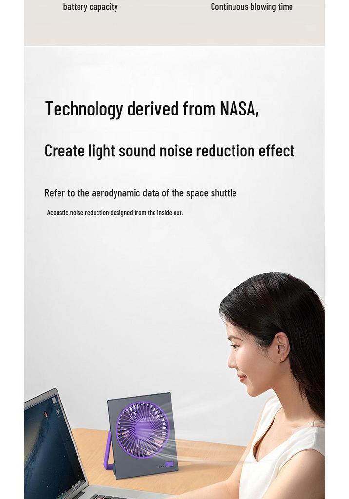 Portable Desktop & Wall-Mount Fan: Silent, Folding, Lightweight, USB Charging for Bedroom/Office