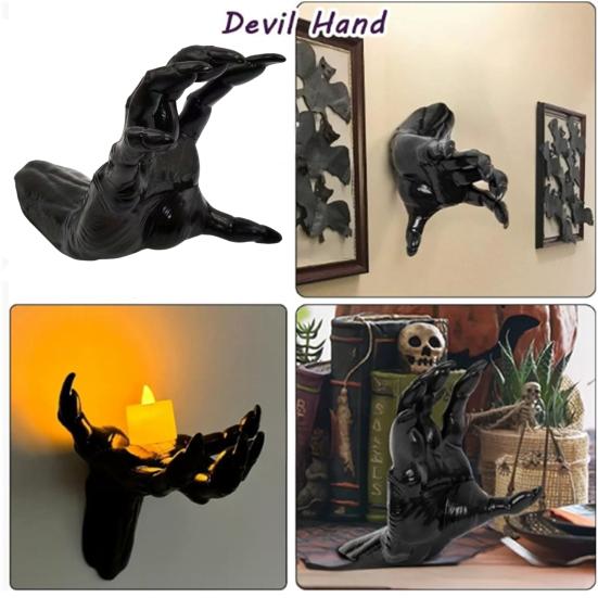 Scary Hand Wall Decor Realistic Halloween Prop Creepy Towel Hanger Spooky Desk Lamp Holder Halloween Party Supplies