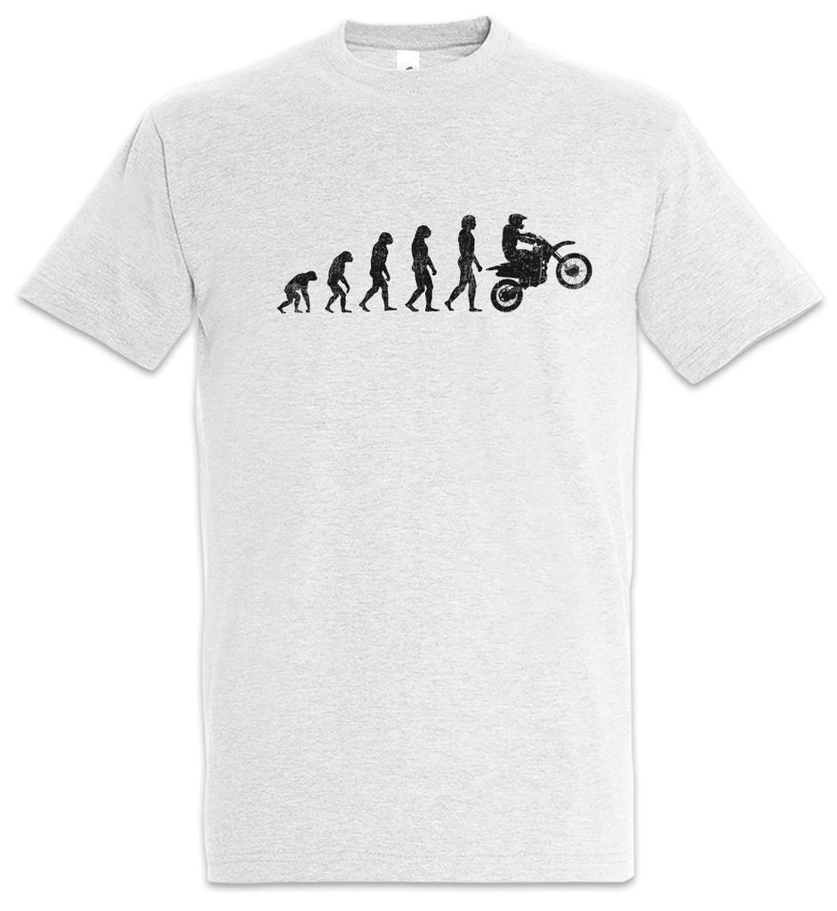Motocross Evolution T-Shirt Human Fun Driver Motorcycle Biker Bike MC Club