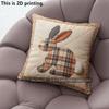 Plaid Bunny Patchwork Square Pillow Covers Pattern Cushion Cover Suitable For Sofa Bedroom Car Pillow Cover