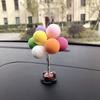 Colorful Balloons Car Decorations Cute Mini Cartoon Car Creative Ornaments Car Accessories for Girls Dashboard