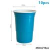 10Pcs 450ml Colorful Disposable Plastic Beer Pong Cups for Party Bar Game Supplies