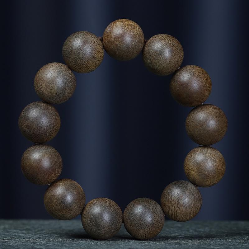 Kalimantan Black Agarwood Buddhist Prayer Bracelet 2.0: 108 Unisex Beads, Sinks in Water