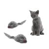 Plush False Mouse Cat Pet Toys Soft Long-haired Tail Mice Toys Grey Plush Mouse Cat Toy  Playing