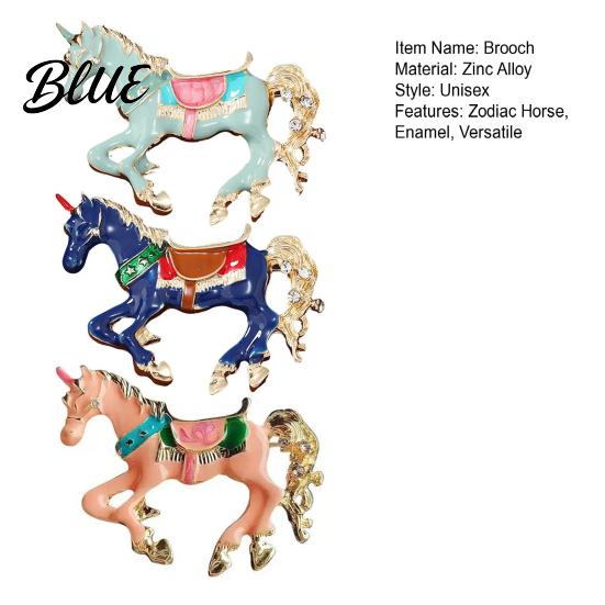 Horse Theme Accessory 1/3Pcs Brooch Pin Vintage Enamel Design Simple