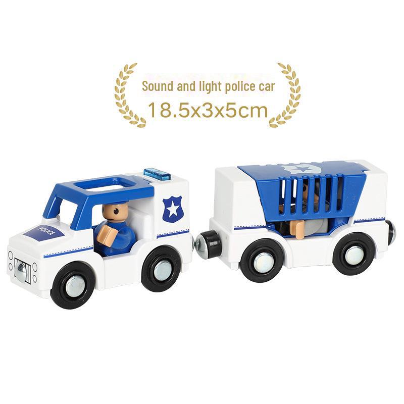 Магнитная многофункциональная машинка Томас: Машины скорой помощи и полиции, совместимые с деревянными рельсами