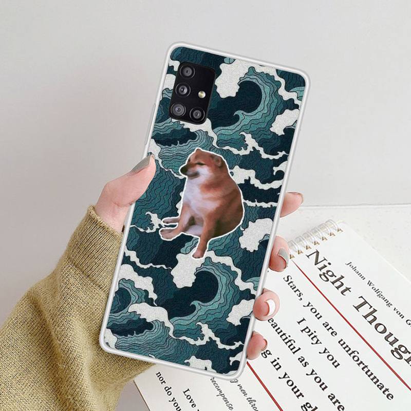 Чехол для телефона Funny Dog Cheems для Samsung Galaxy S9 S10 Plus S10E S20FE A71 A51 A21S из прозрачного силикона