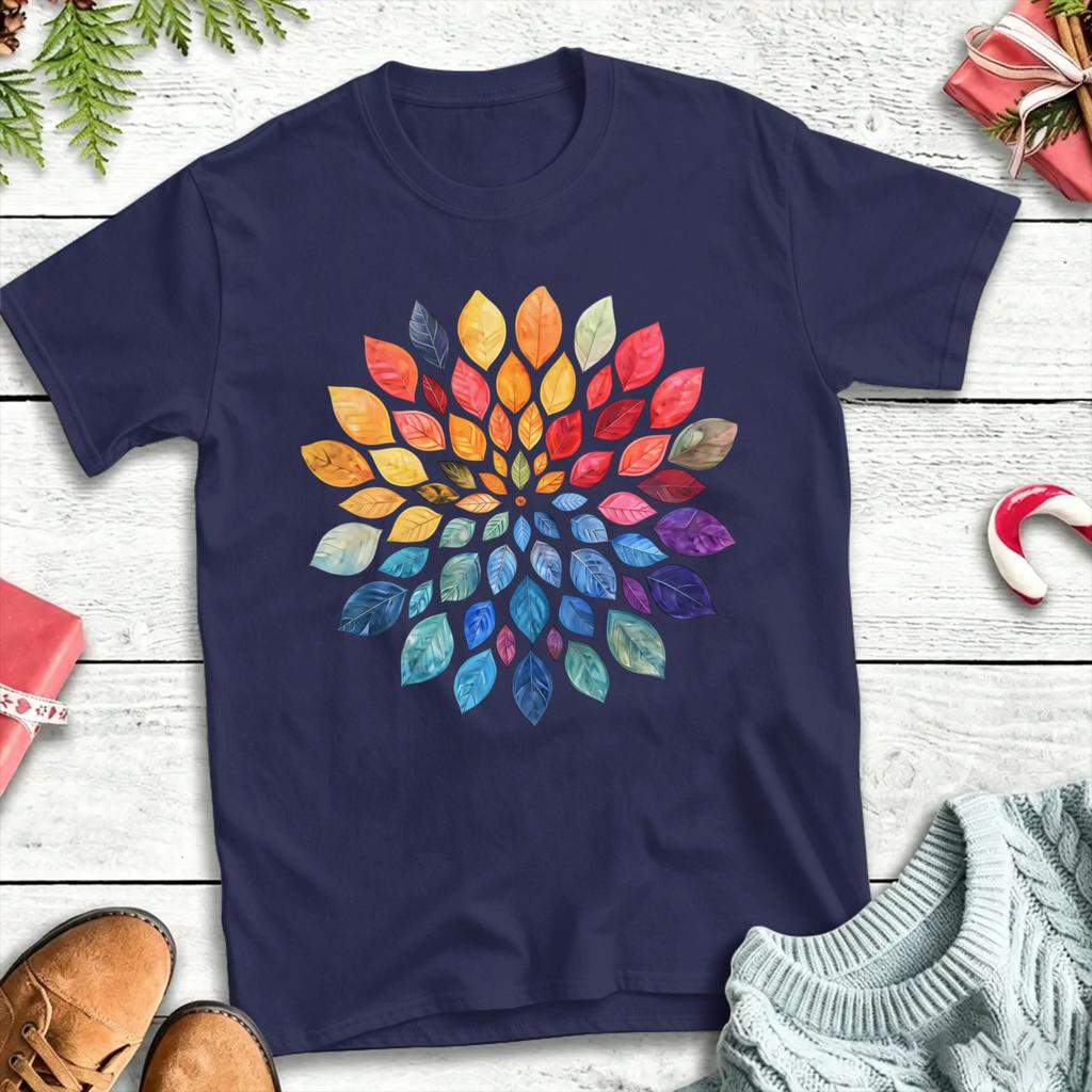 Watercolor Leaves Yoga T Shirt Summer 100 Cotton T Shirts For Adult Printed Tshirt Short Sleeve Vintage Top Tees