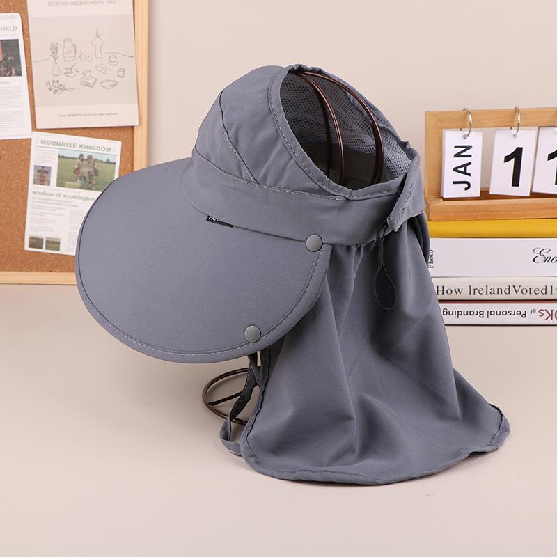 Солнцезащитная шляпа с большими полями, летняя, закрывающая все лицо, пустая шляпа-цилиндр, для велоспорта, скалолазания, солнцезащитная шляпа