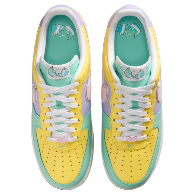Nike Кроссовки Air Force 1 Low Easter 2026 Унисекс Мультиколор Желтый-Пульс Розовый-Пена-Гортензия-Изумрудный-Подъем-Белый IQ9706-701