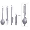Boundless Voyage Titanium Cutlery Set Includes Camping Perfect for Everyday Solo and Outdoor Includes Storage Bag (Ti1066T) - Spoon, Fork, Knife,
