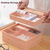 Desktop Storage Box Large Capacity Grid Design Space-saving Jewelry Stationery Sundries Storage Organizer Home Supply