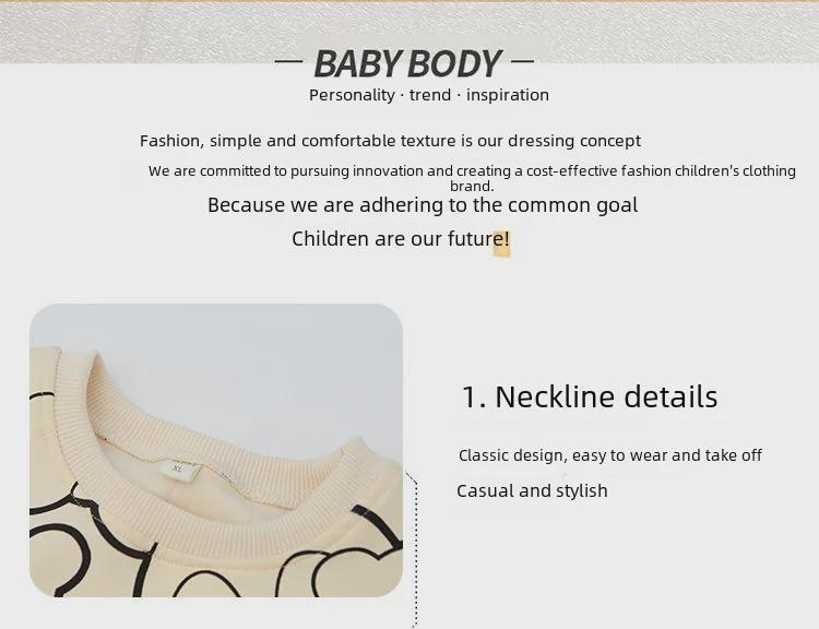 Autumn Boys' Long-Sleeve Sweatshirt & Pants Set – Trendy Children's Sportswear