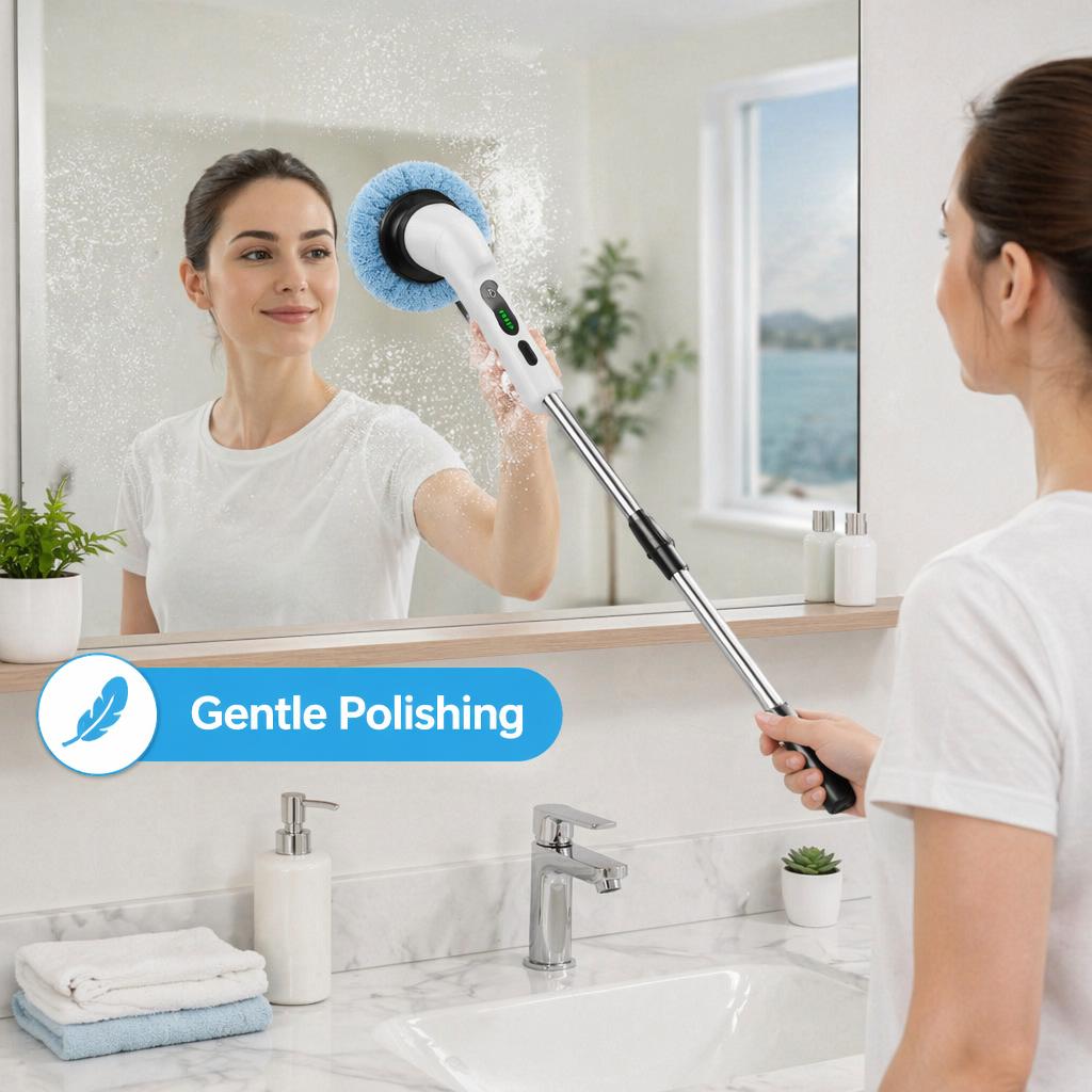 Xiaomi 9-in-1 Cordless Electric Spin Scrubber – Electric Cleaning Brush with Adjustable Long Handle, Rechargeable Spin Cleaning Brush, Full-Co
