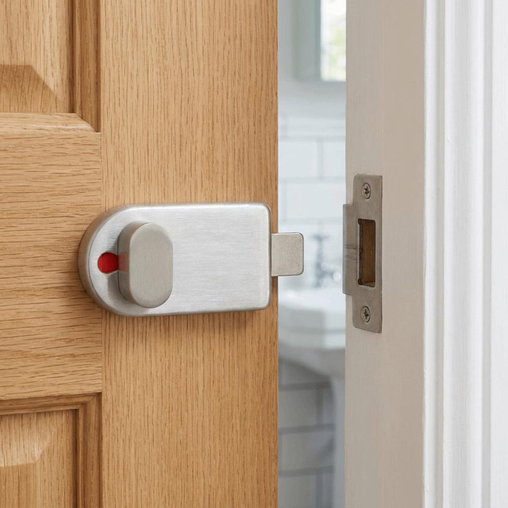 Rust Resistance Indicator Bolt Lock Solid Structure Stainless Steel Lock Public Toilet