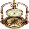 Латунные винтажные настольные часы Victoria London 1876 и полочные часы с компасом Victoria Stand Watch