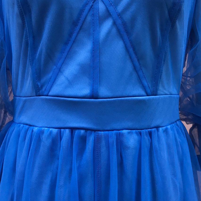 Женское свадебное платье с открытыми плечами из сетки, платье с рукавами-фонариками, разрезом до бедра и корсетным бюстье, сексуальное вечернее платье, подчеркивающее фигуру