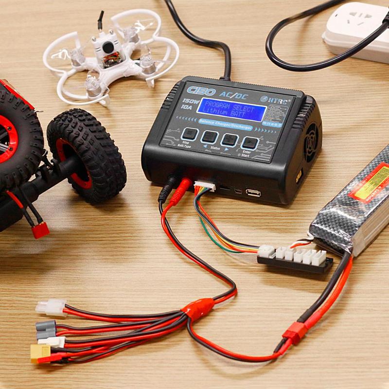 Original HTRC C150 Lipo Charger Battery Rc AC / DC 150W 10A RC Balance Discharger for LiPo LiHV LiFe Lilon NiCd NiMh Pb Battery