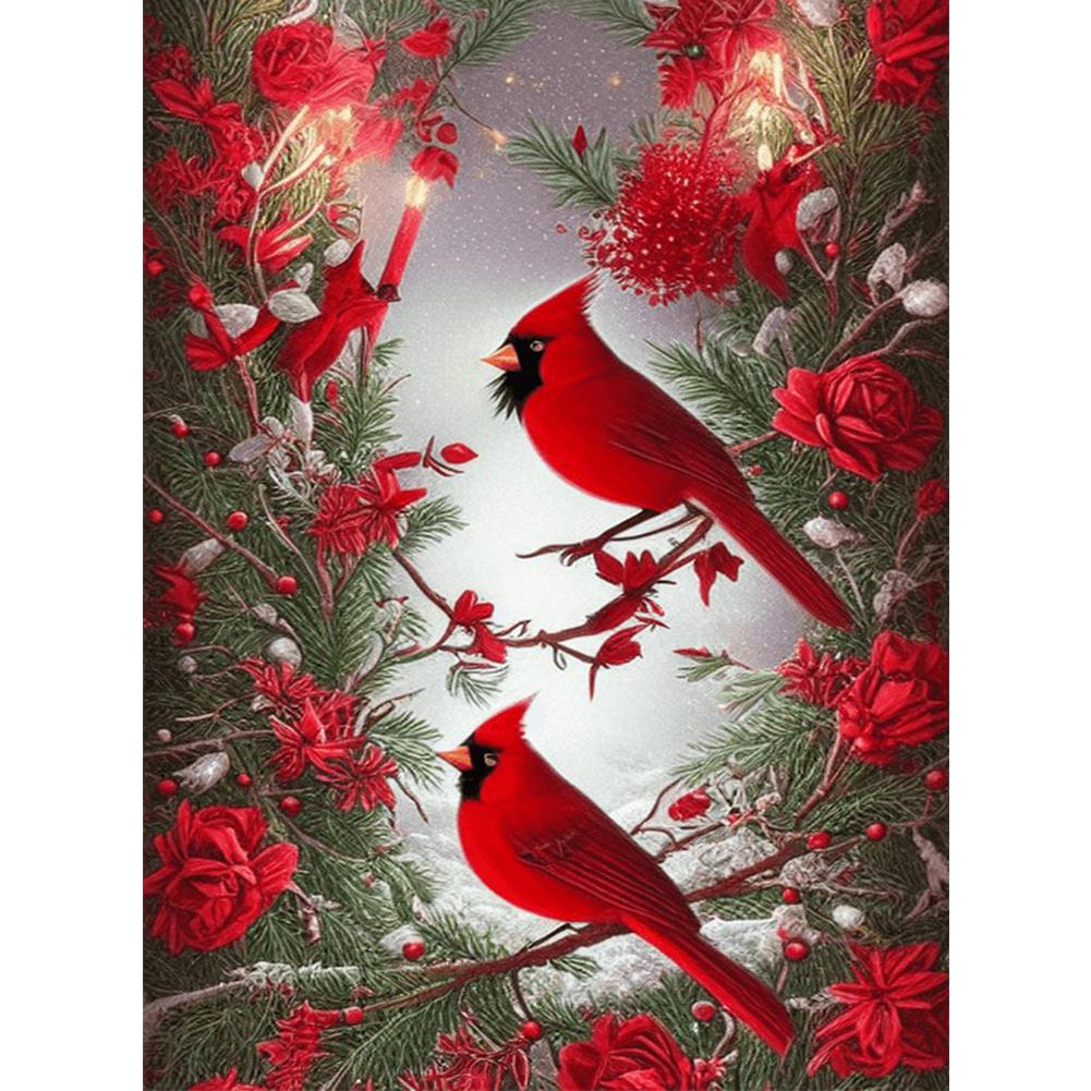 North American Cardinal 5D DIY Diamond Painting Kits Full Round Drill Wall Decor