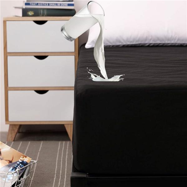 Новый однотонный наматрасник для кровати, 99% водонепроницаемый защитный чехол для матраса, простыня, разделенное водяным постельным бельем, с эластичным мульти-размером