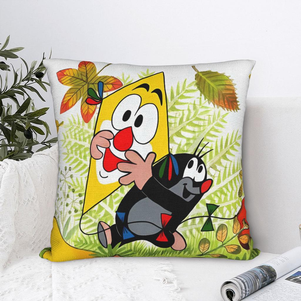 The Little Mole Pillow Case Comfy Pillow Cover Vintage Cushion Cover For Sofa Home Decor