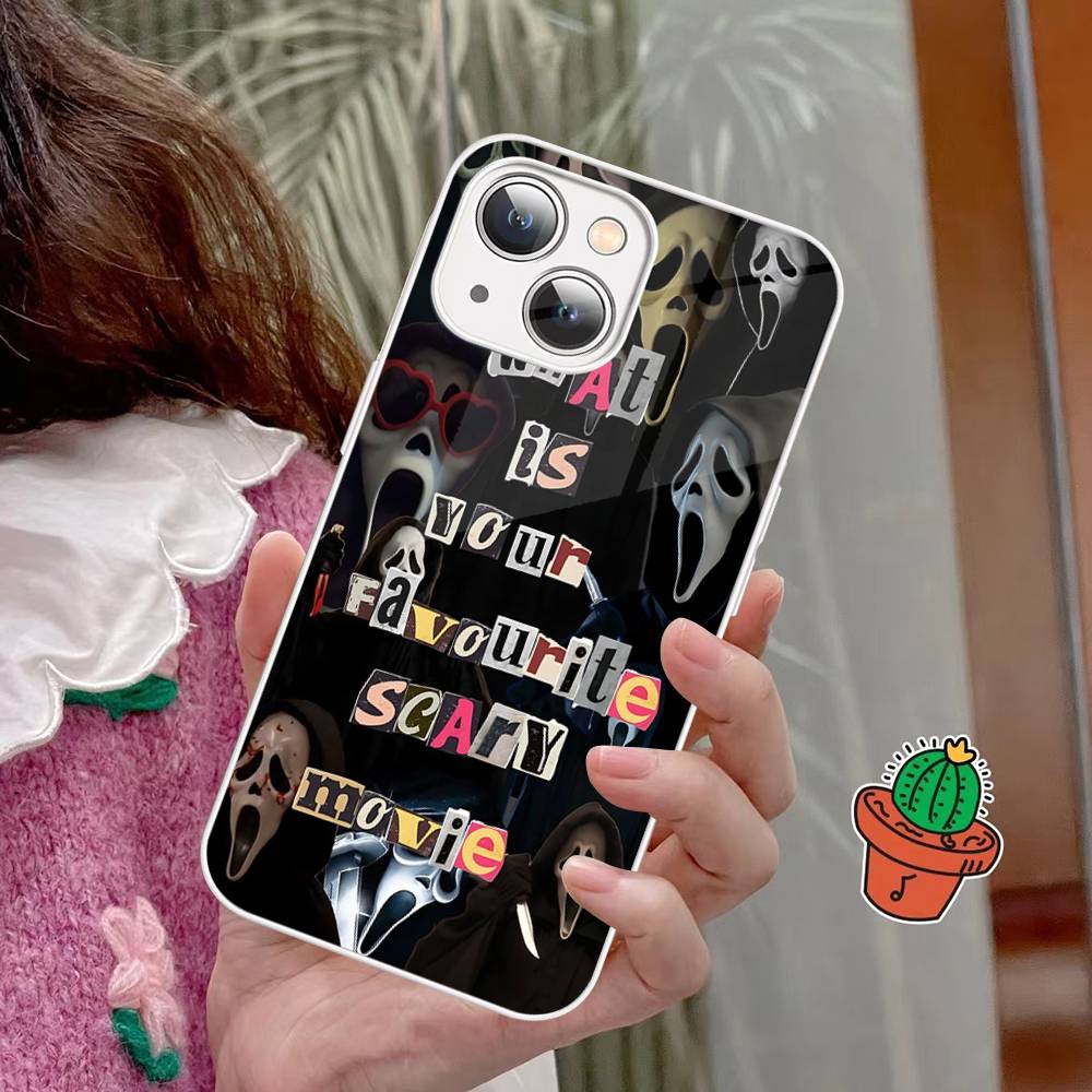 Защитное стекло 'Ужас Крик Мертвый' для iPhone 14 13 12 11 Pro Mini XS MAX 14Plus X XS XR Чехол