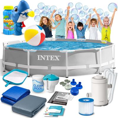 Каркасный садовый бассейн 305 x 76 см 15-в-1 INTEX 26702 + мыльные пузыри БЕСПЛАТНО