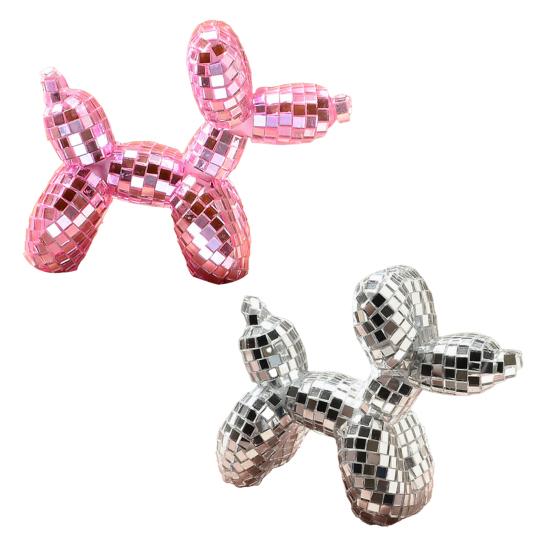Елочное украшение Disco Dog, Максималистская статуэтка собаки-шарика для мамы и папы собак, Эстетичный декор в виде диско-шара, Преппи-декор для квартиры, Милый декор для комнаты и